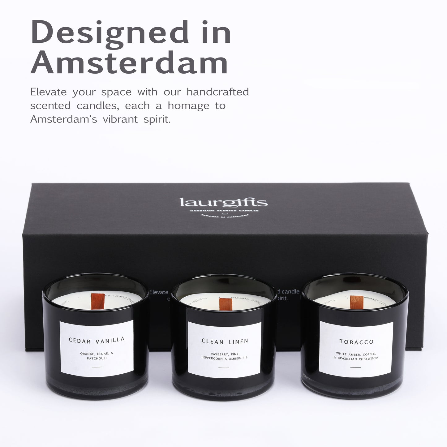 Premium candle gift box and soy candles – birthday gift set for men