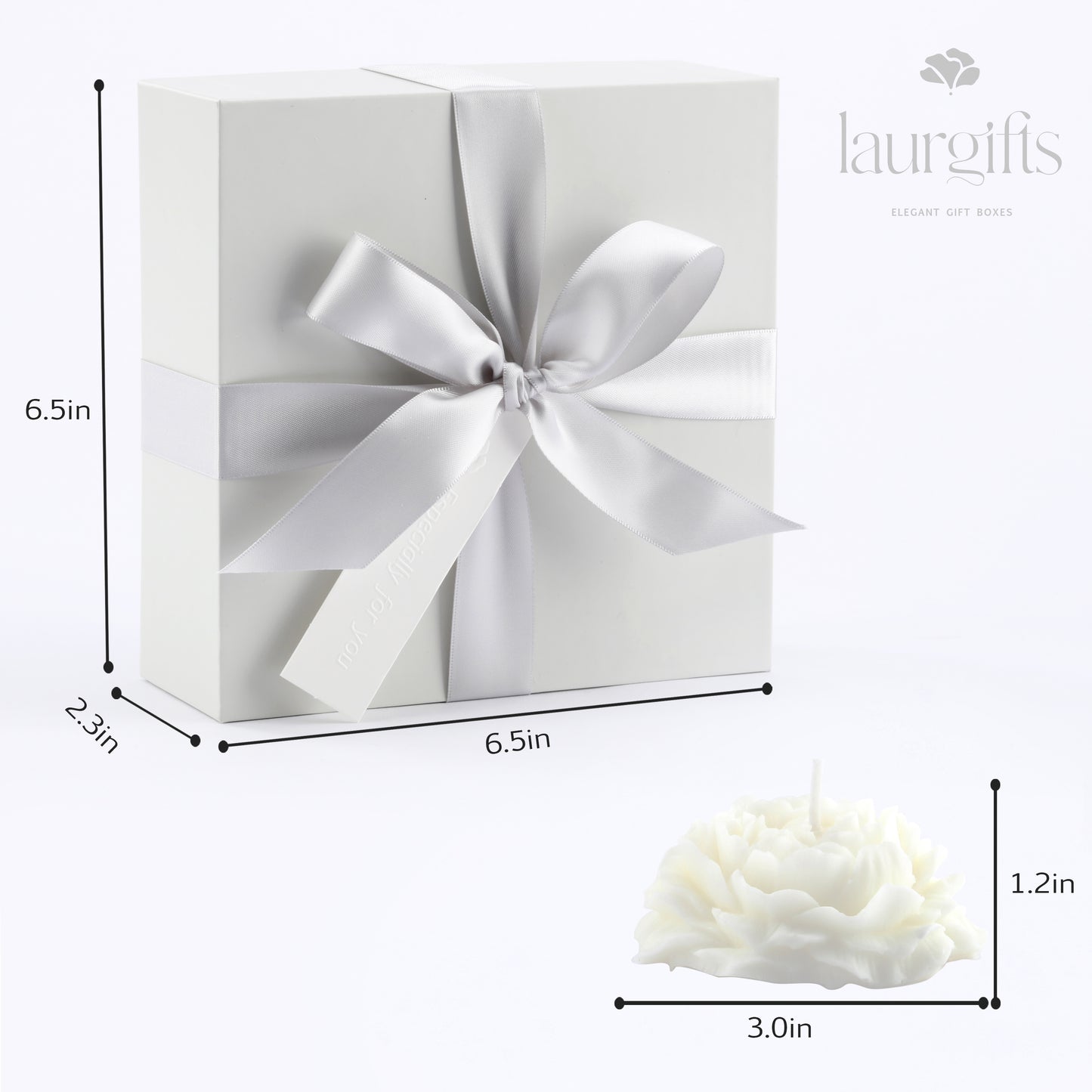 Gift box dimensions – compact and elegantly packaged sweet coconut spa set