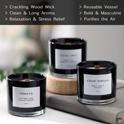 Black Candle Gift Box for Men